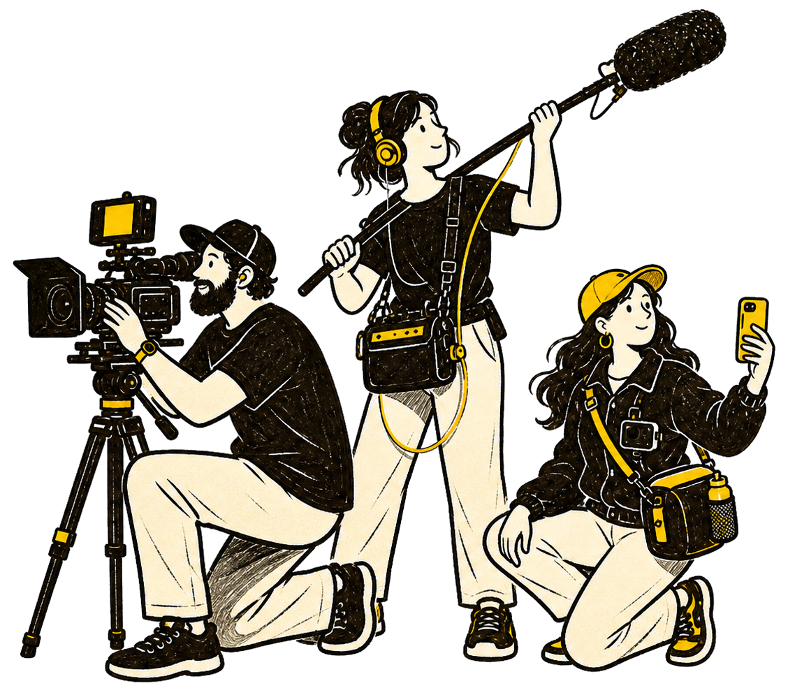 An Evira photo and video team working together